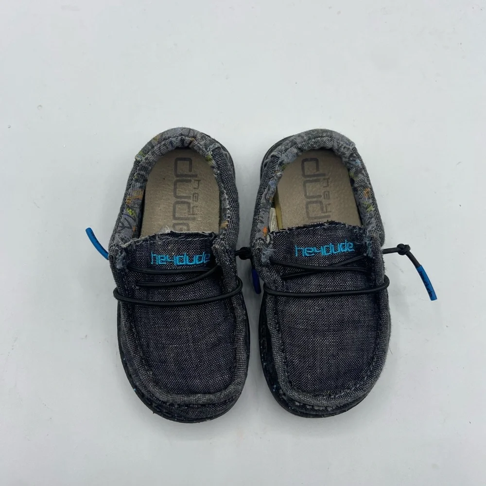Hey Dude Gray Moccasin-Style Shoes with Cozy Lining